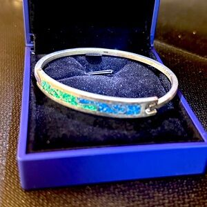 Silver and turquoise bracelet